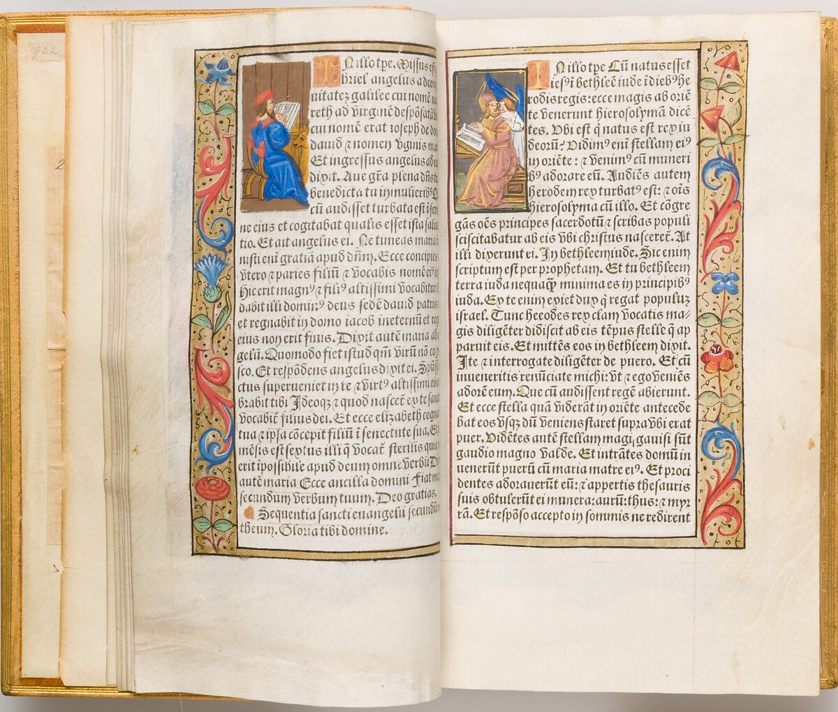 Book of Hours, Gilles Hardouyn (French), Tempera, ink and gold on parchment; leather binding, French 