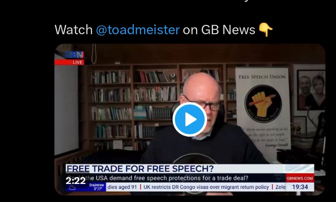 Unelected peer Toby Young went to Washington to urge for trade deals to exert foreign influence