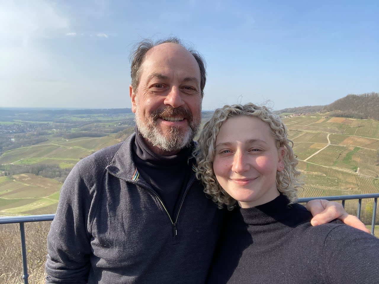 Victor Schwartz and his daughter Chloë Syrah Schwartz, who helps run VOS Selections. Schwartz and his New York City-based company have become the lead plaintiffs in a legal battle against Donald Trump and the tariffs his administration has slapped on imported goods throughout the world. (Courtesy of Victor Schwartz  - image credit)