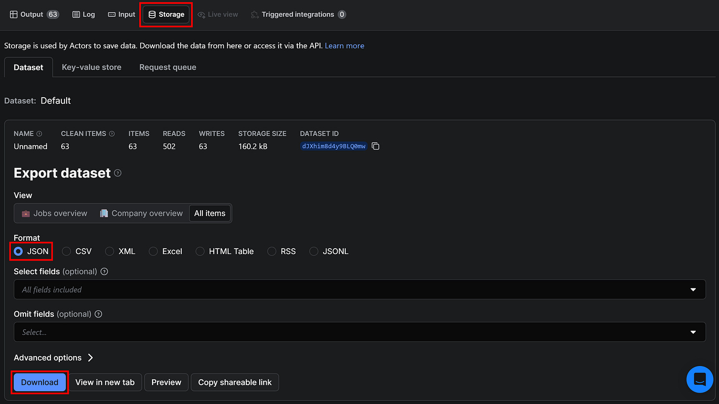 Downloading the dataset