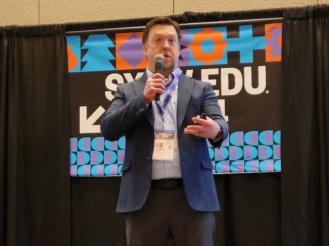 Image of Josh on stage at SXSW EDU