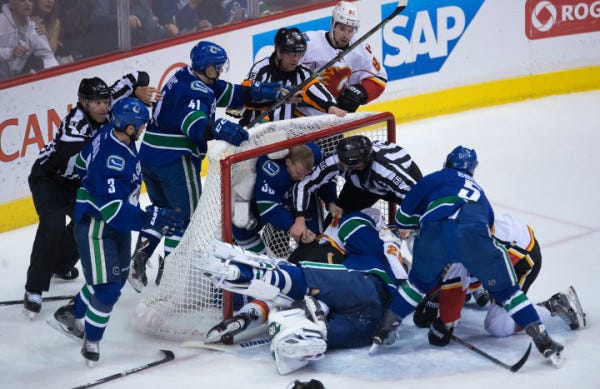 eddie lack fights off flames to win canucks 2015 nhl stanley cup playoffs eddie lack fights off flames to win canucks 2015 nhl stanley cup playoffs