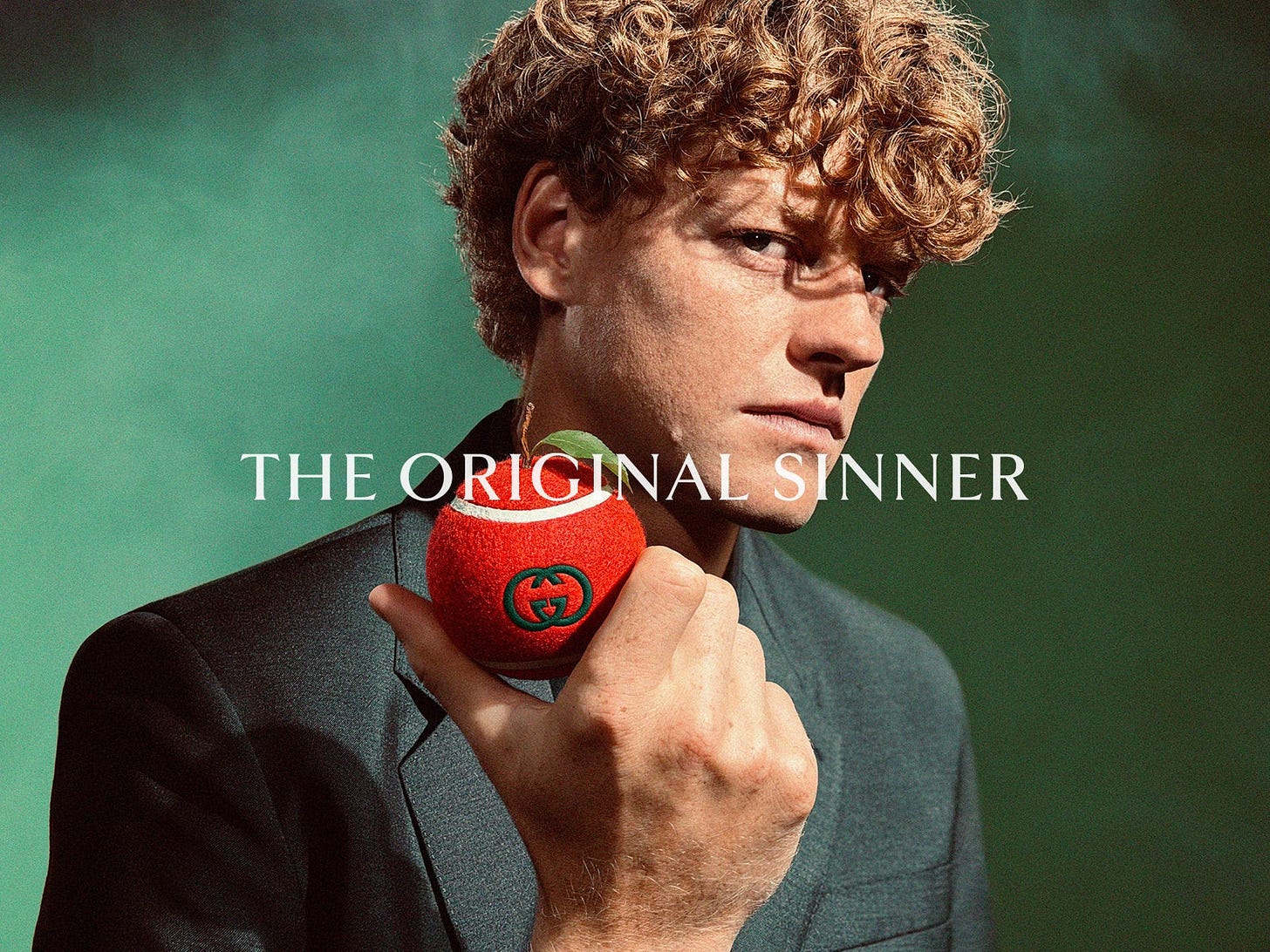 Gucci Unveils New Campaign “The Original Sinner” Featuring Jannik Sinner – Oui Speak Fashion (OSF)® Gucci Unveils New Campaign “The Original Sinner” Featuring Jannik Sinner – Oui Speak Fashion (OSF)®