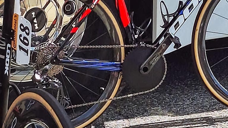 The Campagnolo groupset spotted out in the wild (Image credit: Future) The Campagnolo groupset spotted out in the wild (Image credit: Future)