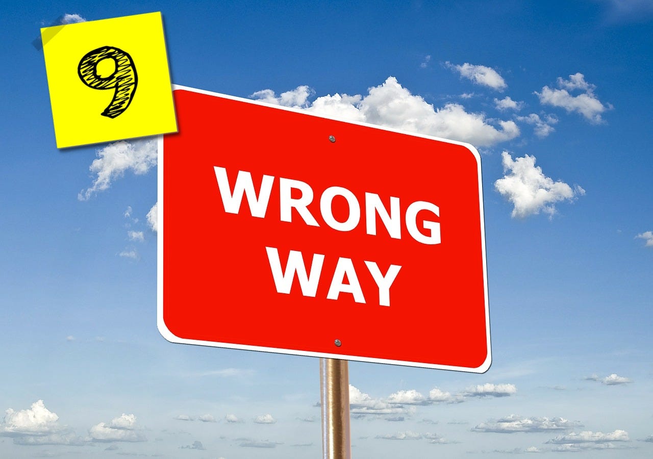 Wrong Way Sign