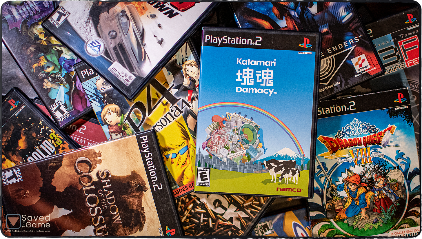 A photo showing an assortment of some of the PS2 games in my collection!