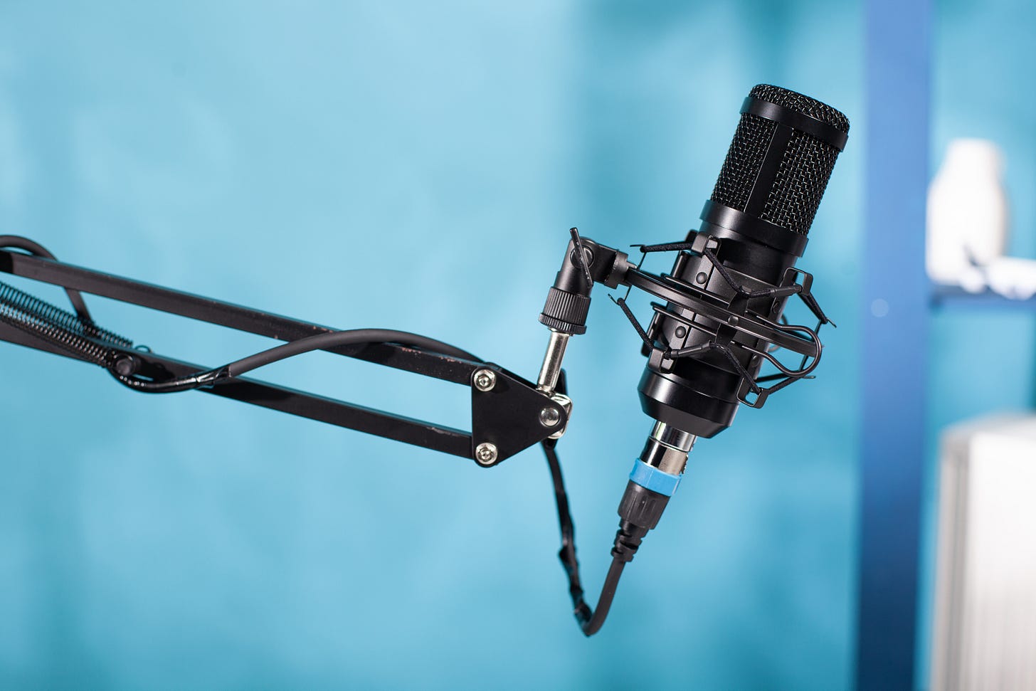 Podcast microphone for a candidate appearance Podcast microphone for a candidate appearance