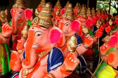 Idols of Ganesha for Worship and Festival Celebration