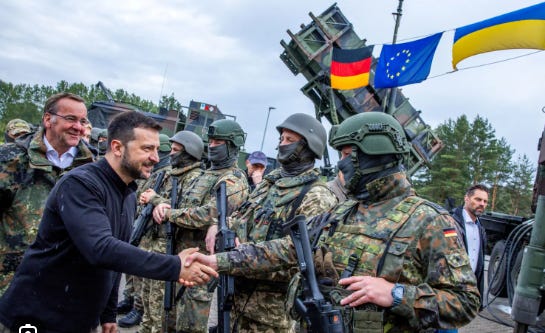 A person shaking hands with a group of soldiers

AI-generated content may be incorrect.