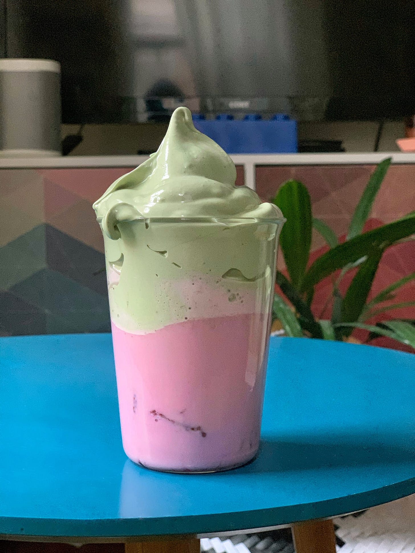 vanilla cardamom strawberry milk, dalgona fluffy matcha