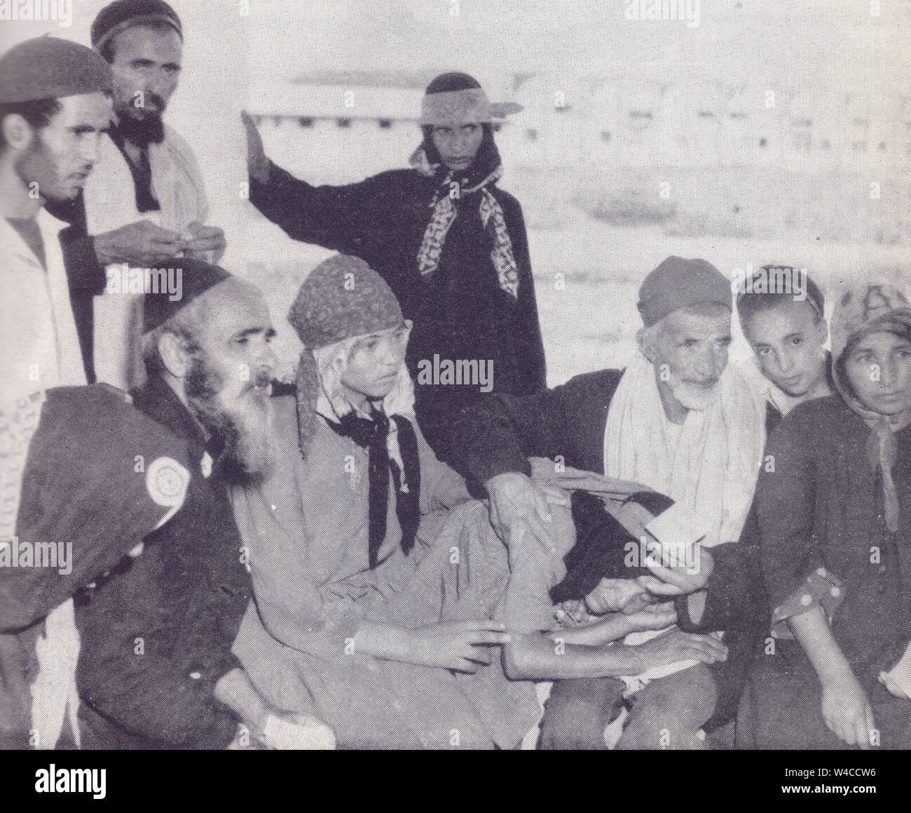 Yemenite Jewish families arriving in Israel during Operation Magic Carpet in 1949-1950