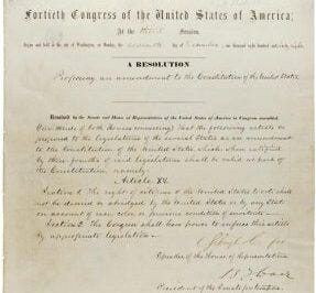 The 15th Amendment Was Passed on This Day in History