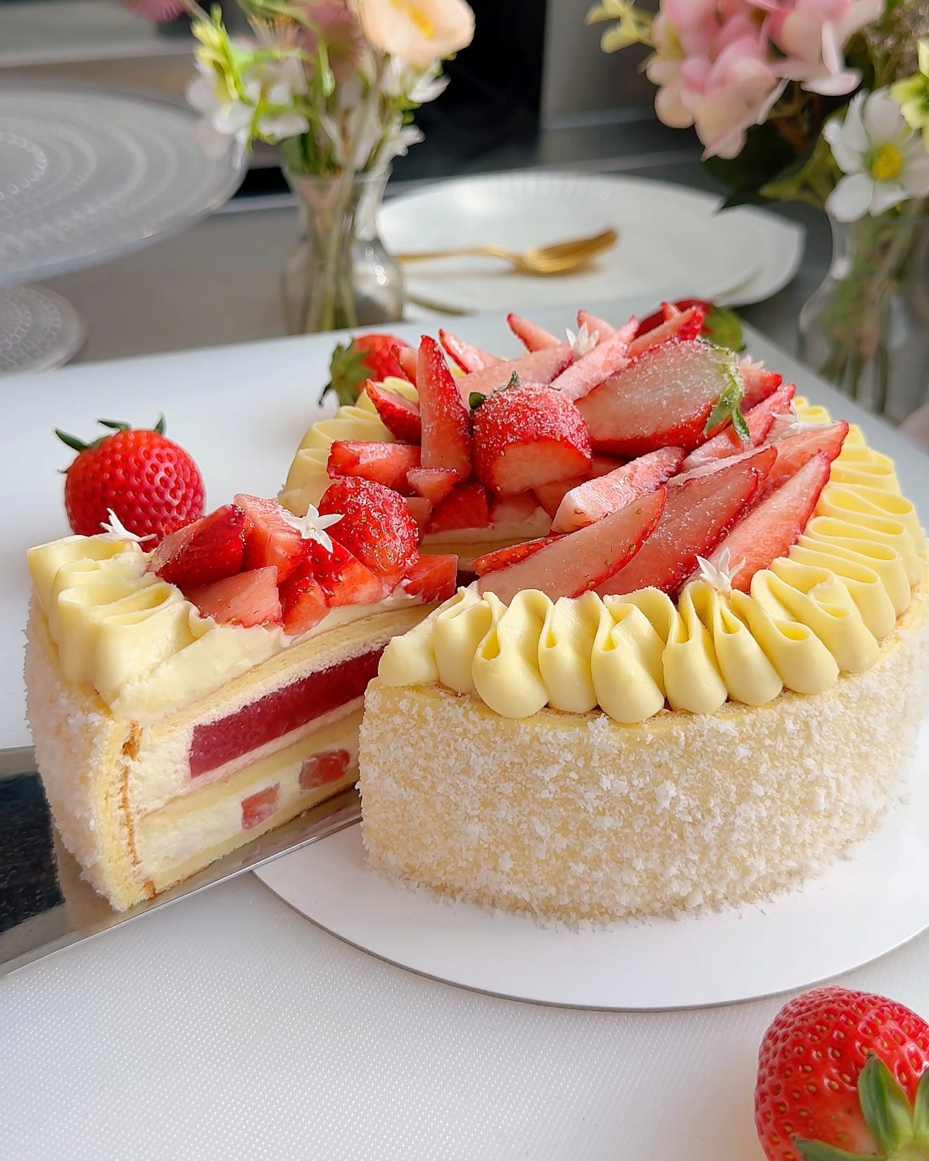 Strawberry Elderflower Cake - Soohyun Lee