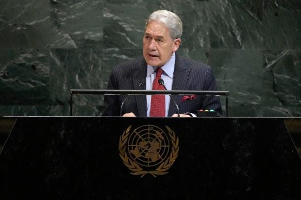 One opportunity' to recognise Palestinian statehood, and it's not now, Foreign Minister Winston Peters says at UN | Stuff One opportunity' to recognise Palestinian statehood, and it's not now, Foreign Minister Winston Peters says at UN | Stuff