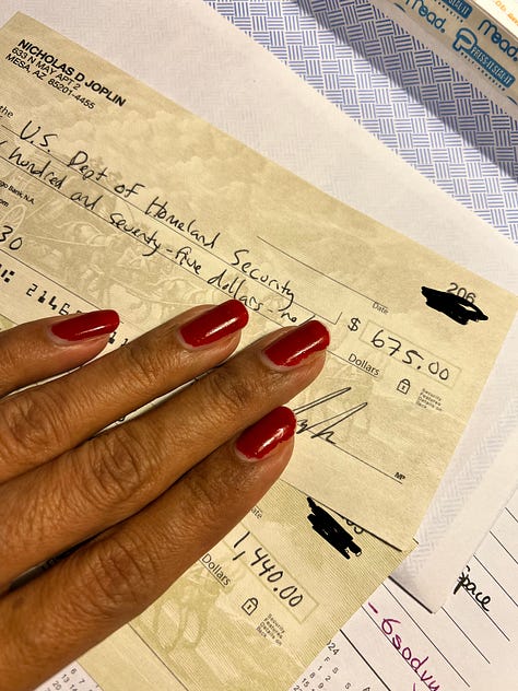 Immigration forms and Fee