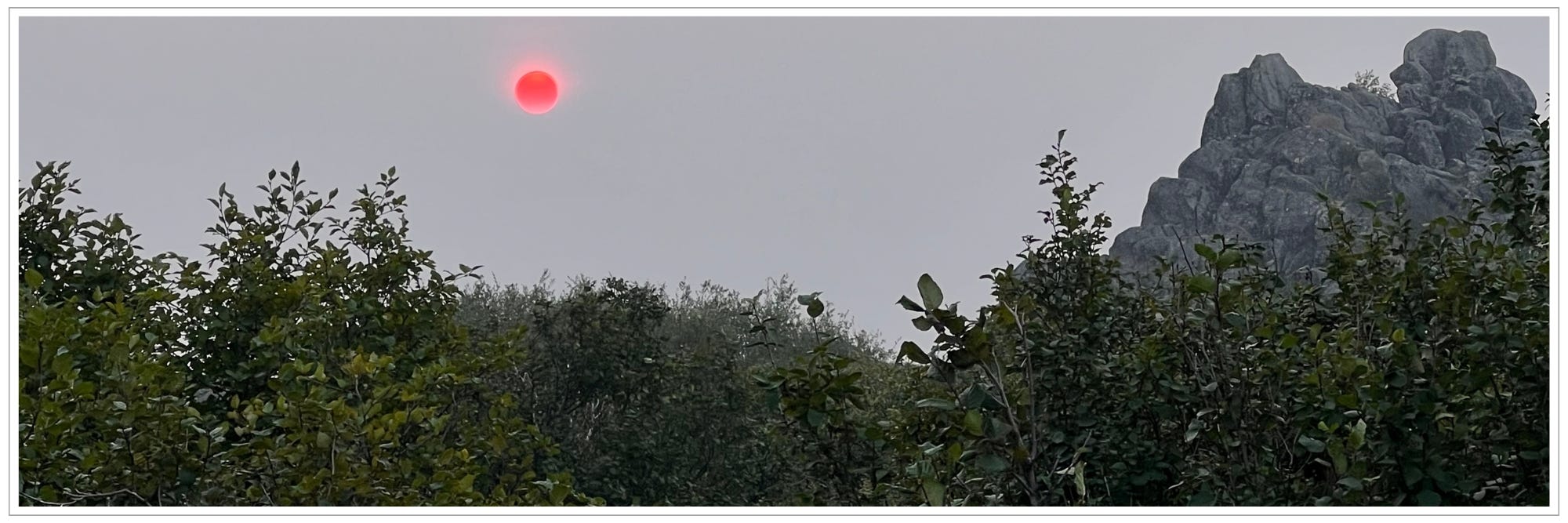 sunlight at midnight, hazy sky, Arctic Circle