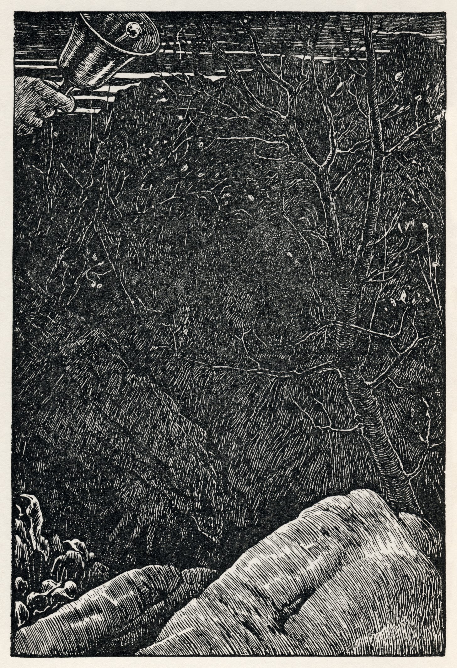 Henry Holiday illustration showing the final disappearance of the Baker in The Hunting of the Snark.