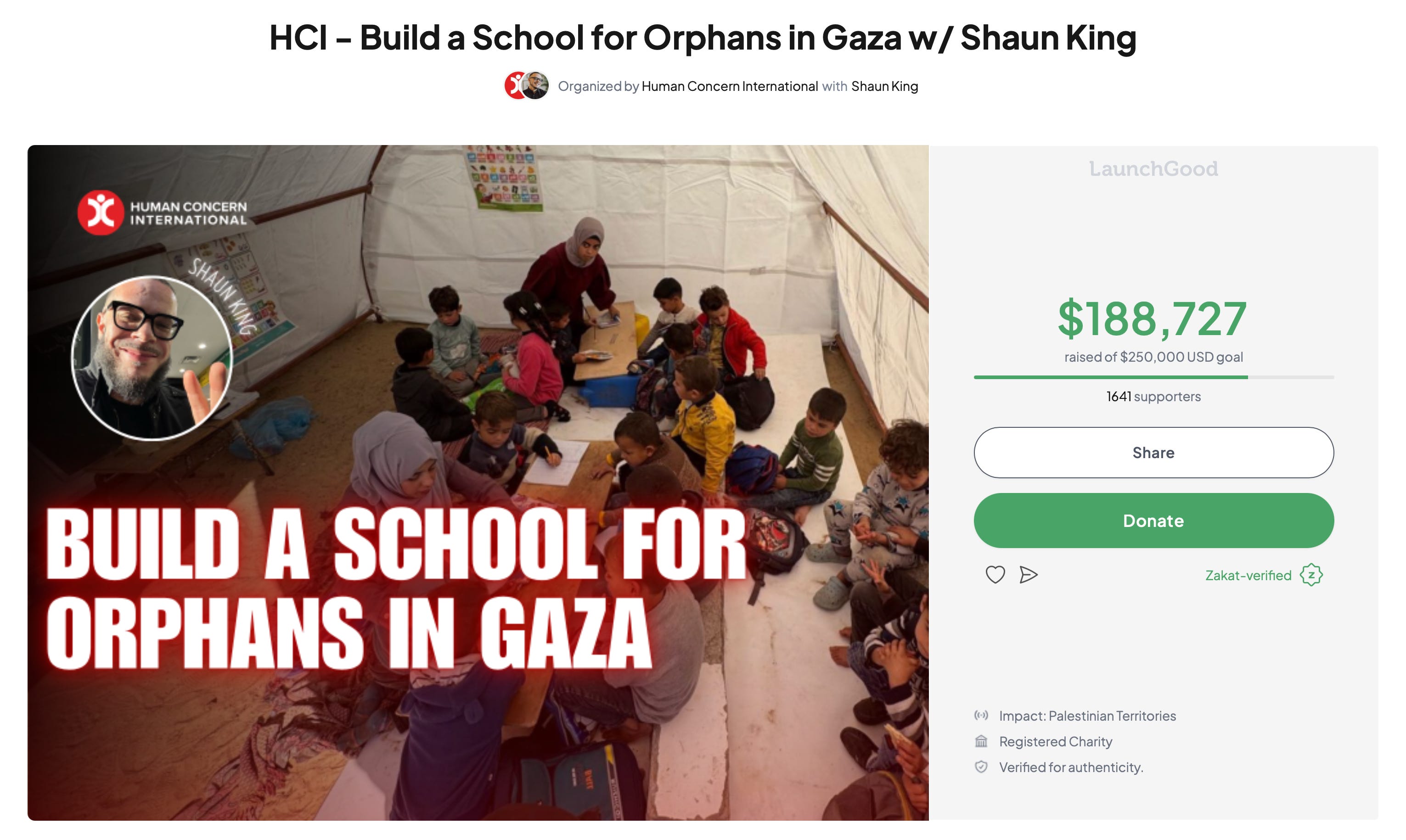 thenorthstar.com - Shaun King - We are now just $11,273 away from construction beginning on our school for young orphans in Gaza! Can you please help us get there today?