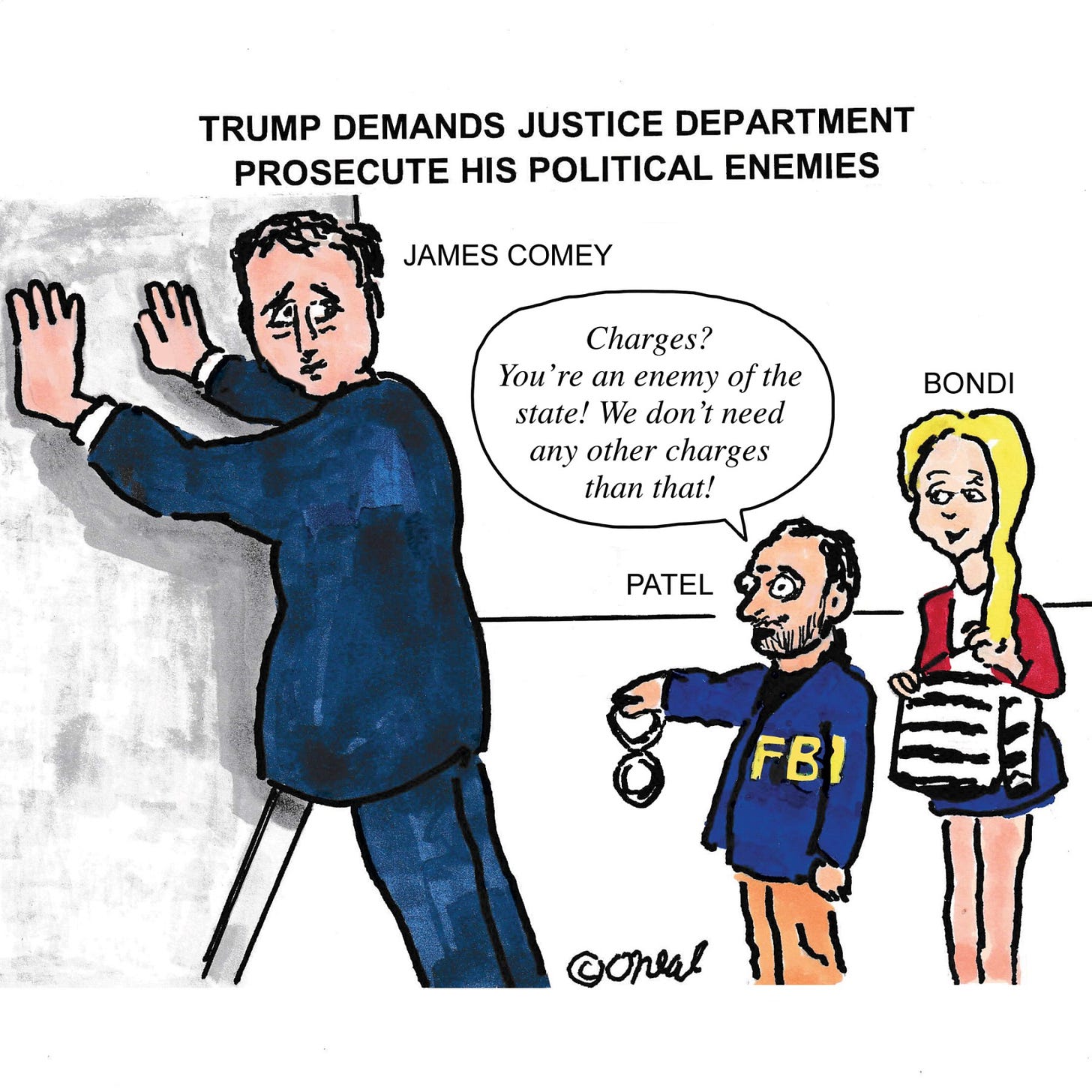 Editorial Cartoon: Trump demands Justice Department prosecute his political  enemies – Sonoma Index-Tribune