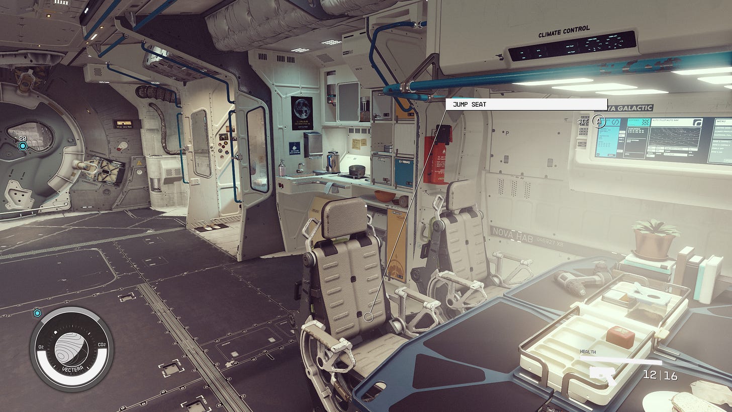 Interior of a spaceship