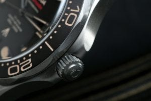 Omega Seamaster 300M "No Time To Die" Edition close up macro