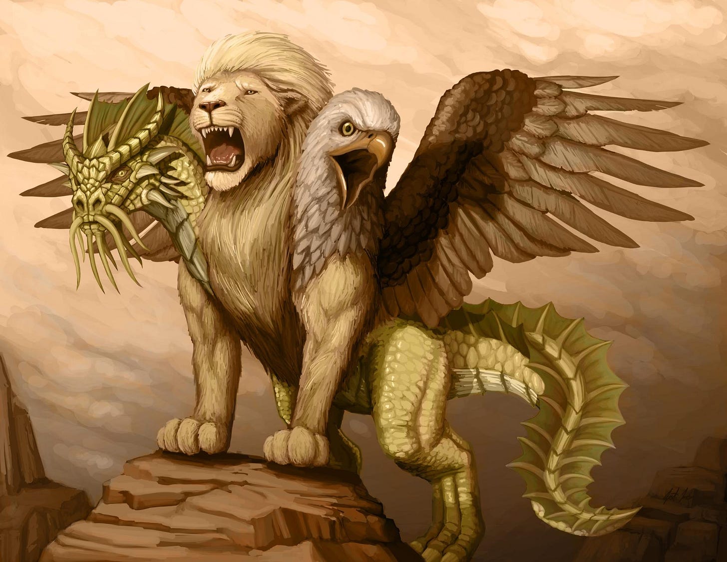 5E D&D golden chimera good monster