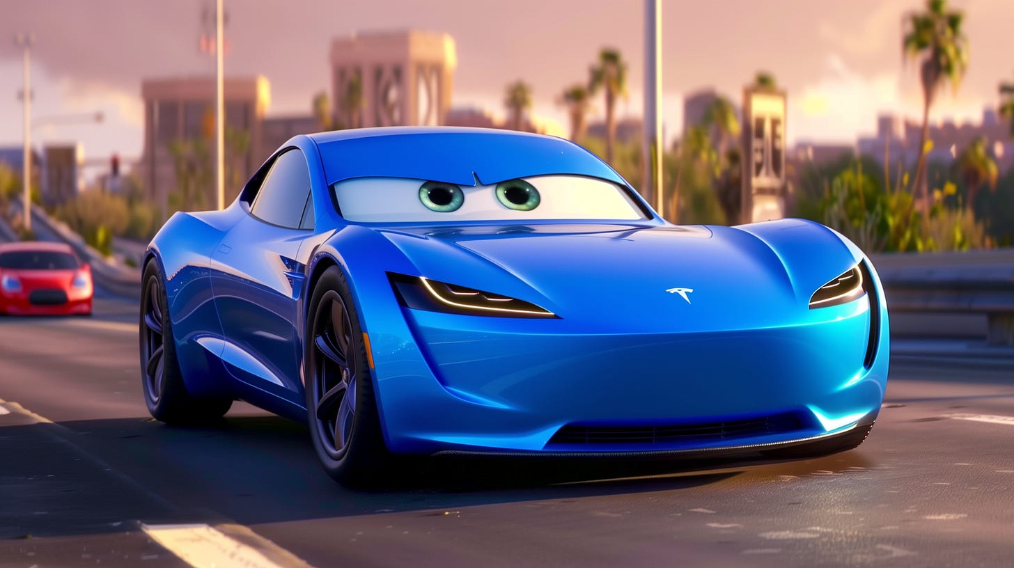 His name's Nikola, he's a Tesla - Midjourney v6