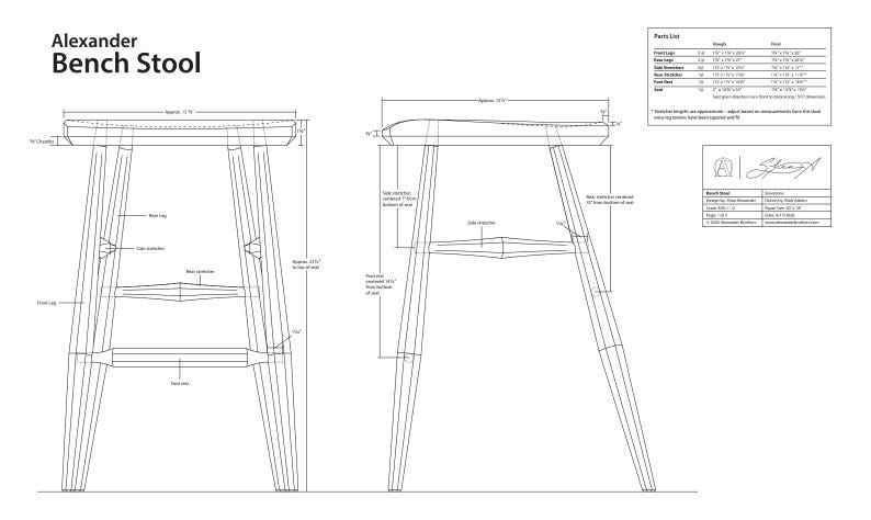 Bench Stool Plans - by Shea Alexander