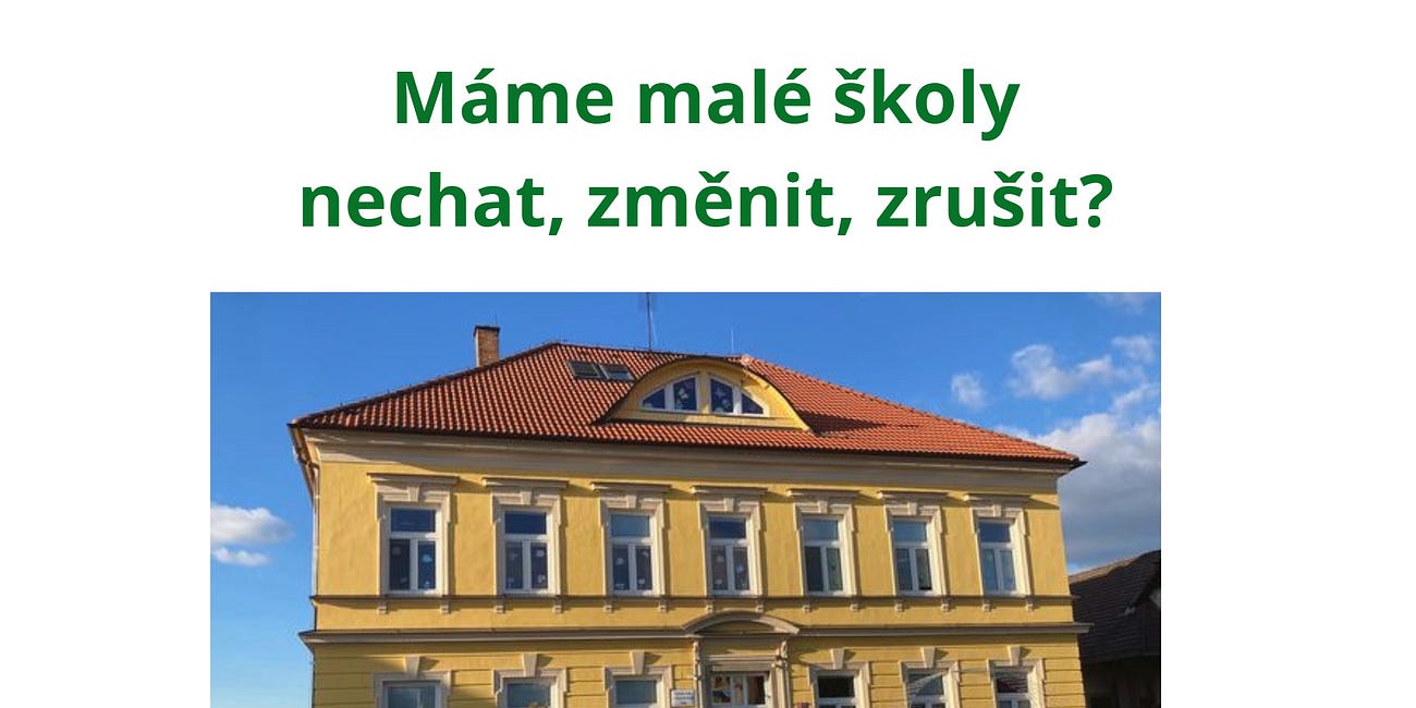 Malé školy - Nechat, změnit, zrušit? 