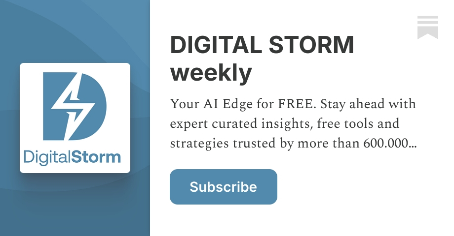 Special Edition #AI1 - DIGITAL STORM weekly
