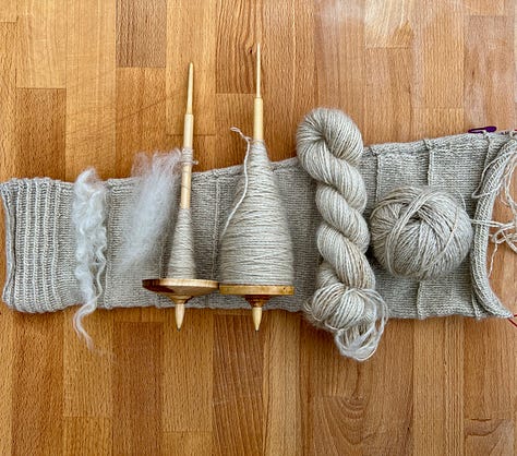 Images of spinning and wool