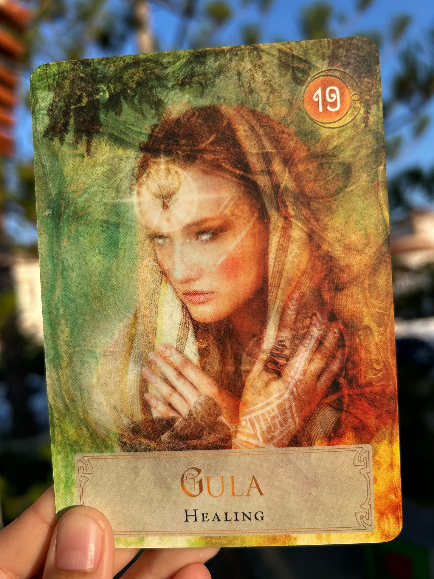 19 Gula Healing Goddess Power Oracle Card