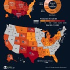 Mapped: U.S. Oil Production by State in 2025