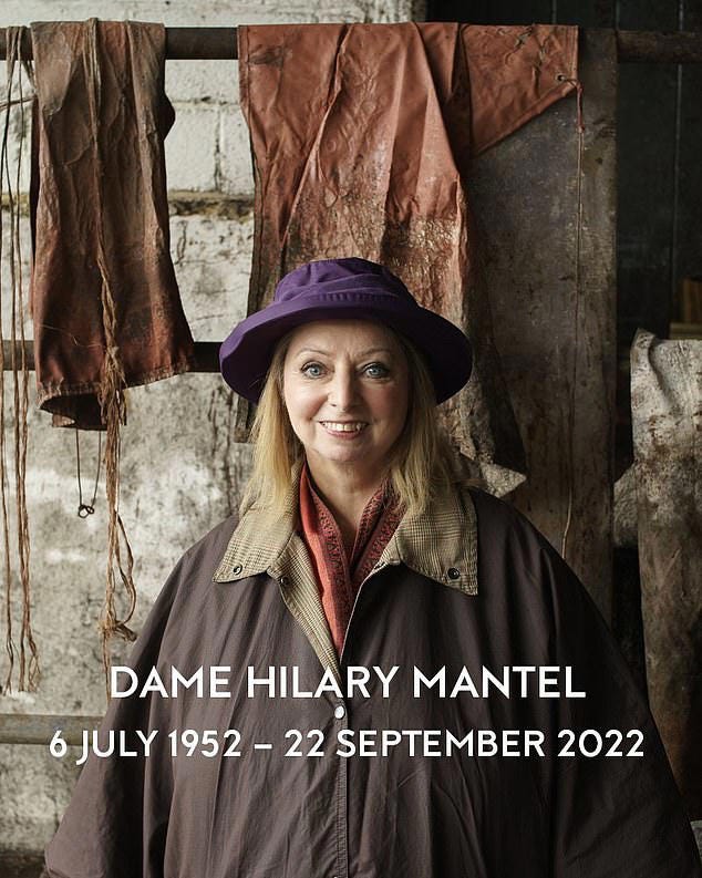 Wolf Hall author Hilary Mantel has died suddenly aged 70, her publisher has announced Wolf Hall author Hilary Mantel has died suddenly aged 70, her publisher has announced