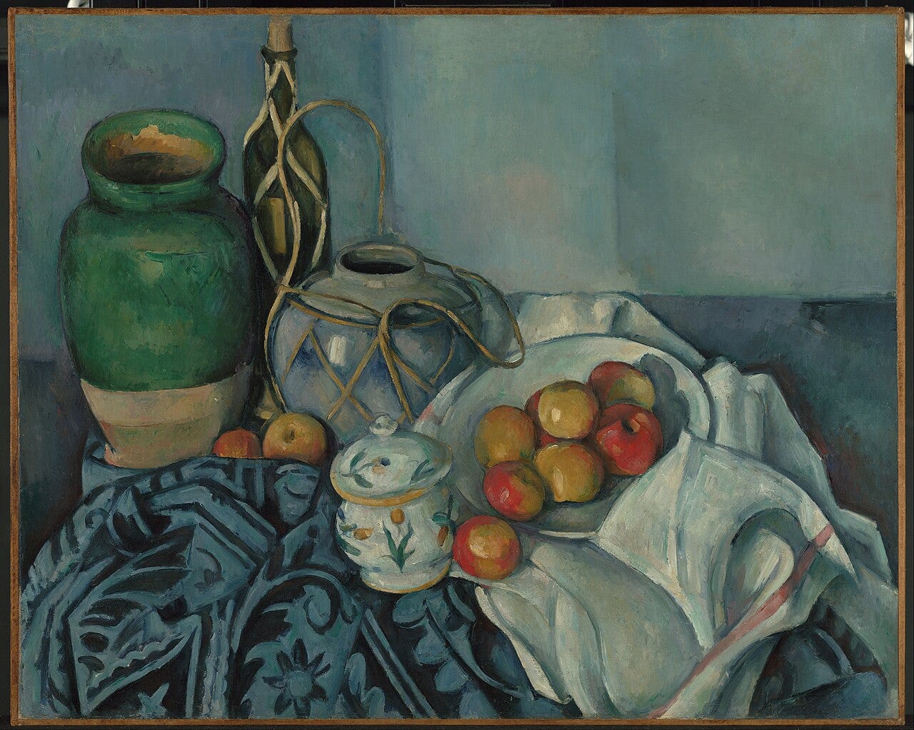 Apples on tilted table Apples on tilted table