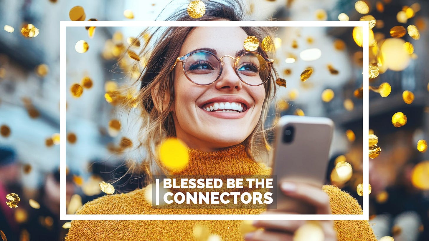 Woman smiling as she talks on a mobile phone, with golden glitter swirling around her Woman smiling as she talks on a mobile phone, with golden glitter swirling around her
