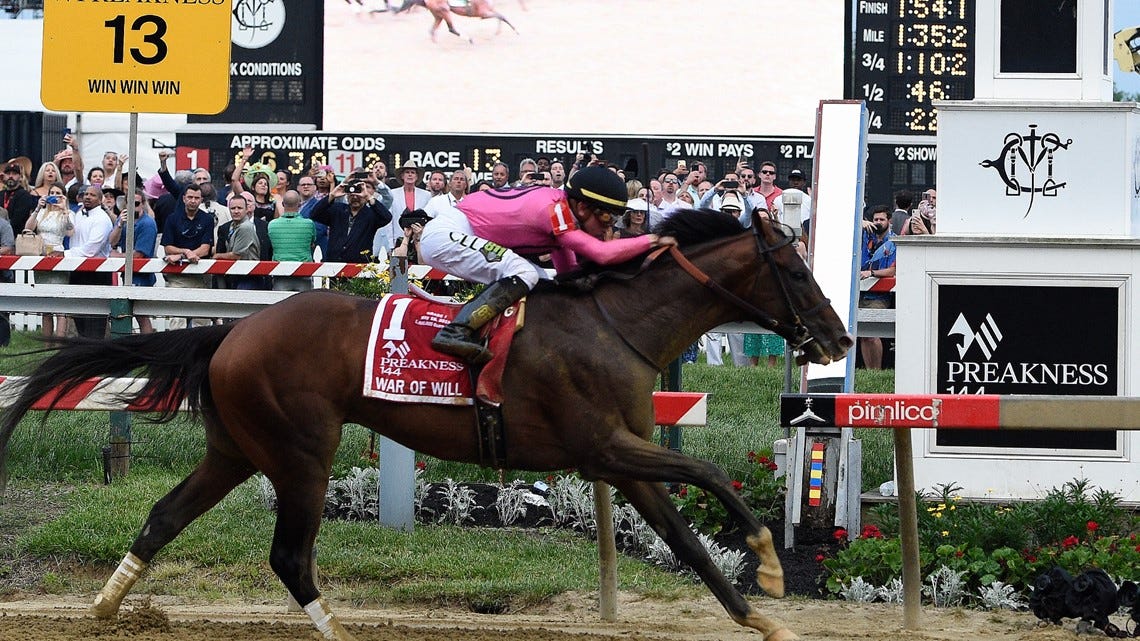 war of will takes crown at 2019 preakness stakes war of will takes crown at 2019 preakness stakes