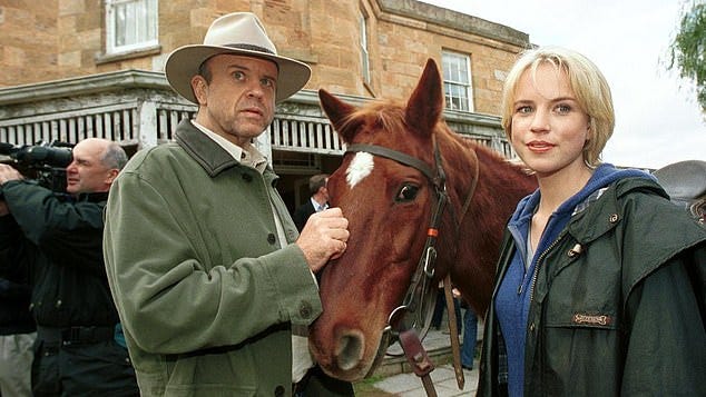 McLeod's Daughters star Marshall Napier has died at the age of 70 after battling brain cancer. Pictured Marshall Napier and daughter Jessica on McLeod's Daughters McLeod's Daughters star Marshall Napier has died at the age of 70 after battling brain cancer. Pictured Marshall Napier and daughter Jessica on McLeod's Daughters