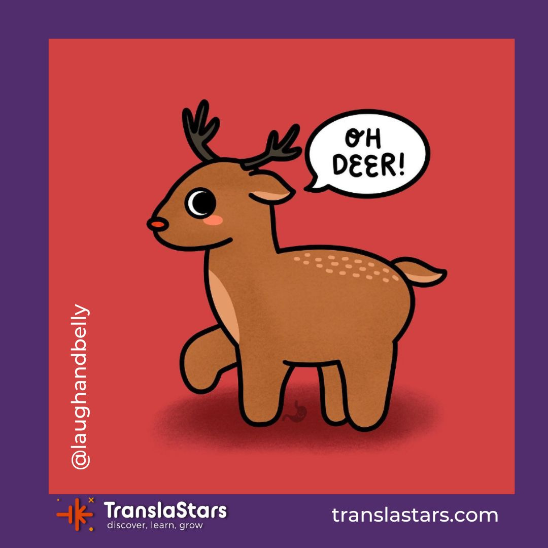 A cartoon of a deer

Description automatically generated