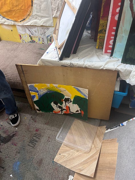 Mark's paintings.