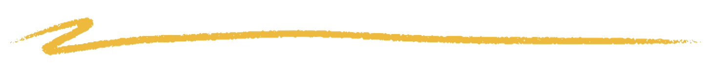 A yellow hand drawn line with a swoop at the left end