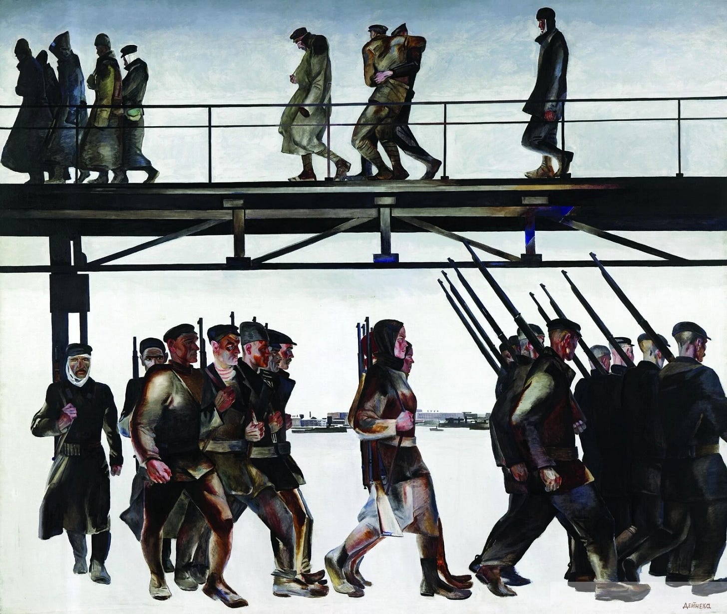 Alexander Deineka : Defense of Petrograd : Archival Canvas Art - Picture 1 of 1 Alexander Deineka : Defense of Petrograd : Archival Canvas Art - Picture 1 of 1