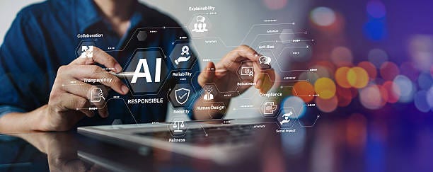 Responsible AI concept with ethical principles transparency and social impact in technology Responsible AI concept with ethical principles transparency and social impact in technology explainable ai stock pictures, royalty-free photos & images