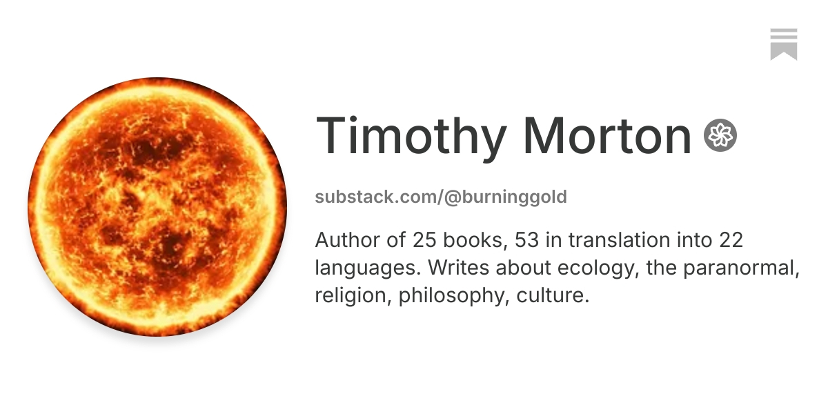 Timothy Morton | Substack
