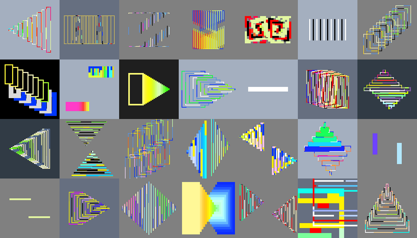 image grid of 28 minted tokens.