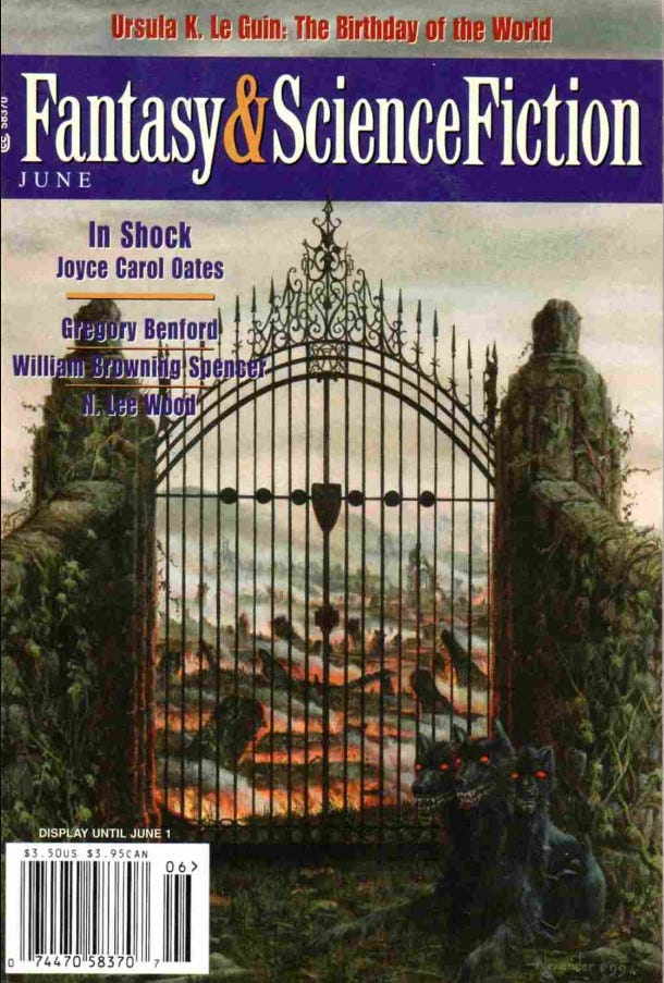 Cover Description: Ivy covered stone walls lead to a cemetery gate guarded by the three-headed guard dog Cerberus. Beyond the gate is a hellish graveyard.