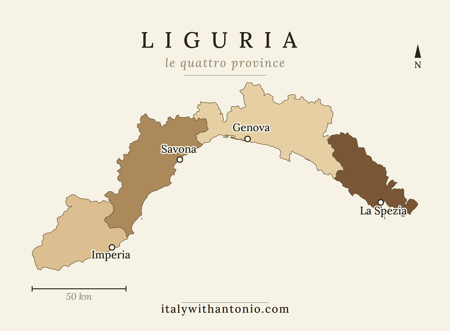 Liguria's provinces
