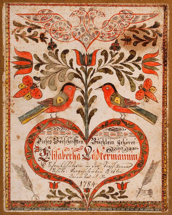 Birth certificate, ca. 1784 (source)