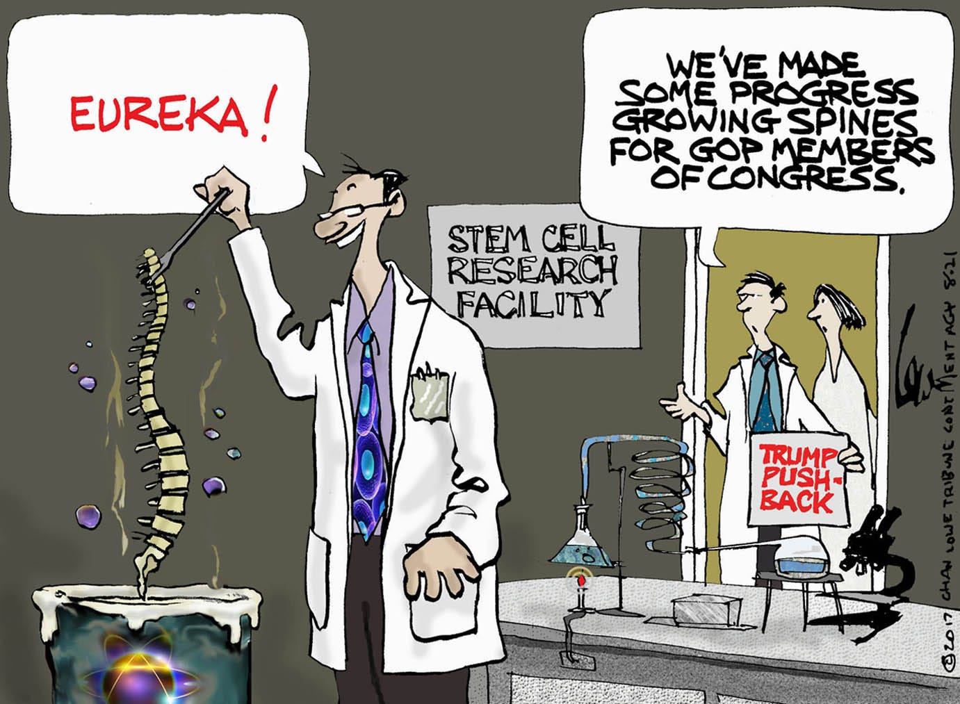 Political cartoons U.S. GOP congress spines Trump | The Week