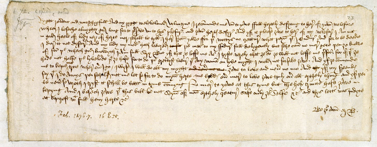 The Paston Letters | Friends of the National Libraries